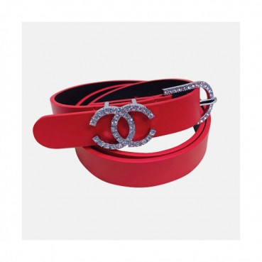 Chanel 2020 Women's Leather Belt - 샤넬 2020 여성용 레더 벨트,2cm,레드