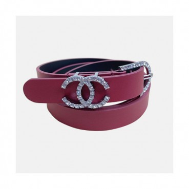 Chanel 2020 Women's Leather Belt - 샤넬 2020 여성용 레더 벨트,2cm,레드