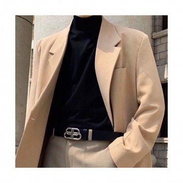 Balenciaga 2020 Mm / Wm Leather Belt - 발렌시아가 2020 남여공용 레더 벨트 BALBT0002,블랙