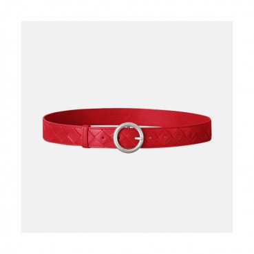 Bottega Veneta 2020 Ladies Leather Belt - 보테가베네타 2020 여성용 레더 벨트 BOTBT0012,레드