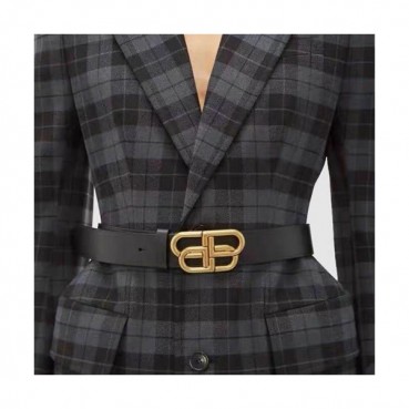 Balenciaga 2020 Mm / Wm Leather Belt - 발렌시아가 2020 남여공용 레더 벨트 BALBT0001,블랙