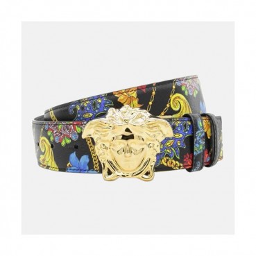 Versace  Mens Leather Belt - 베르사체   남성용 레더 벨트 VERBT0035,블랙