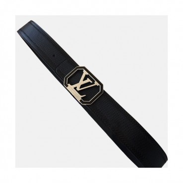 Louis vuitton  Mens Leather Belt - 루이비통 2019 남성용 레더 벨트 LOUBT0083,Size(3.8cm),블랙