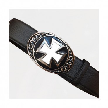 Chrome Hearts 2019 Mens Leather Belt - 크롬하츠 2019 남성용 레더 벨트 CHRBT0008,블랙