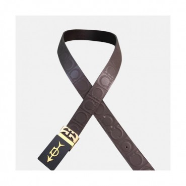 Salvatore Ferragamo 2019 Mens Reversible Leather Belt - 살바토레 페라가모 2019 남성용 리버시블 레더 벨트 FERBT0026.Size(3.5cm).브라운