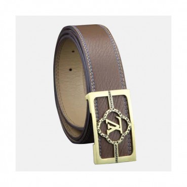Louis vuitton 2019 Mens Leather Belt - 루이비통 2019 남성용 레더 벨트 LOUBT0079,Size(3.8cm),브라운금장,브라운은장