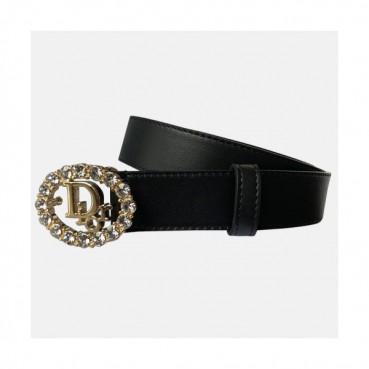 Christian Dior 2019 Ladies Leather Belt - 크리스챤 디올 2019 여성용 레더 벨트 DIOBT0023,Size(3.0CM).블랙