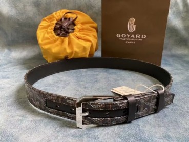 고야드 남성 시그니처 양면 블랙 벨트 - Goyard Mens Black Belts 