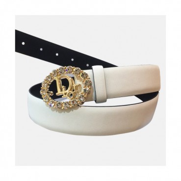 Christian Dior 2019 Ladies Leather Belt - 크리스챤 디올 2019 여성용 레더 벨트 DIOBT0021,Size(3.0CM).화이트