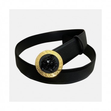 Versace 2019 Mens Leather Belt - 베르사체 2019  남성용 레더 벨트 VERBT0021,Size(4.0cm),블랙