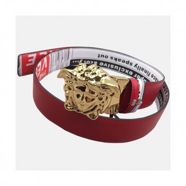 Versace 2019 Mens Leather Belt - 베르사체 2019  남성용 레더 벨트 VERBT0018,Size(4.0cm),레드