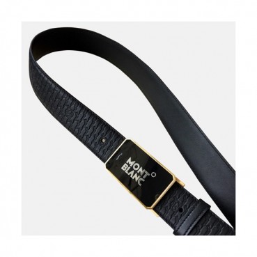 Montblanc 2019 Mens Leather Belt - 몽블랑 2019 남성용 레더 벨트 MONBT0006.Size(3.5cm).블랙