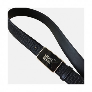 Montblanc 2019 Mens Leather Belt - 몽블랑 2019 남성용 레더 벨트 MONBT0005.Size(3.5cm).블랙