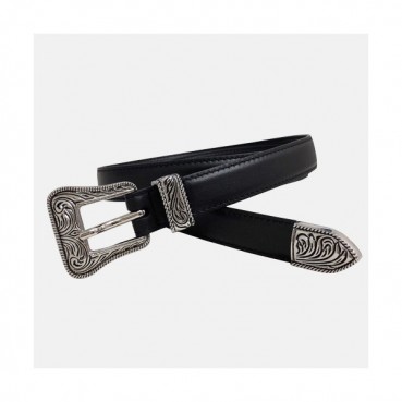 Saint Laurent 2019 Ladies Leather Belt - 입생로랑 2019 여성용 레더 벨트 YSLBT0003.Size(2.0cm).블랙