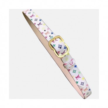 Louis vuitton 2019 Ladies PVC & Leather Belt - 루이비통 2019 여성용 PVC & 레더 벨트 LOUBT0068.Size(2.5cm).화이트