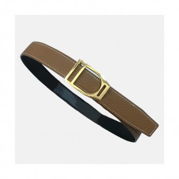Hermes 2019 Mm/Wm Reversible Leather Belt - 에르메스 2019 남여공용 리버시블 레더 벨트 HERBT0059,Size(3.2cm),브라운
