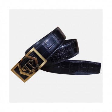 Philipp Plein 2019 Mens Leather Belt - 필립플레인 2019 남성용 레더 벨트 PHIBT0002.Size(3.8cm).블랙