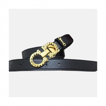 Salvatore Ferragamo 2019 Ladies Reversible Leather Belt - 살바토레 페라가모 2019 여성용 리버시블 레더 벨트 FERB0017.Size(2.5cm).블랙