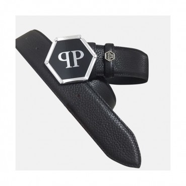 Philipp Plein 2019 Mens Leather Belt - 필립플레인 2019 남성용 레더 벨트 PHIBT0001.Size(3.8cm).블랙
