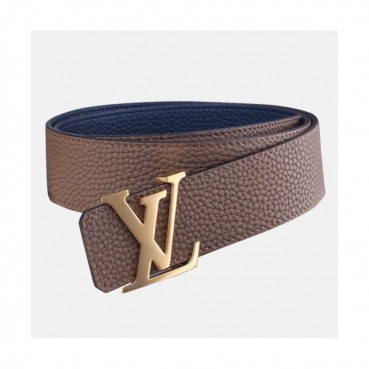 Louis vuitton 2019 Mens Reversible Leather Belt - 루이비통 2019 남성용 리버서블 레더 벨트 LOUBT0056.Size(4.0cm).블루+브라운(금장),블루+브라운(은장)