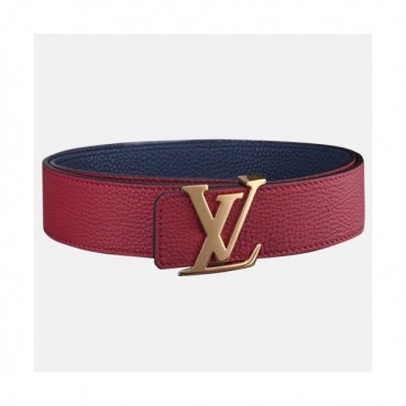 Louis vuitton 2019 Mens Reversible Leather Belt - 루이비통 2019 남성용 리버서블 레더 벨트 LOUBT0054.Size(4.0cm).레드+블루(은장),레드+블루(금장)