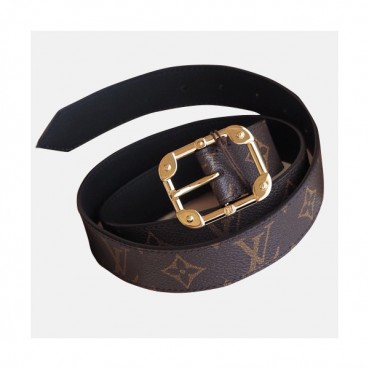 Louis vuitton 2019 Ladies Canvas & Leather Belt - 루이비통 2019 여성용 캔버스 & 레더 벨트 LOUBT0051.Size(3.0cm).브라운