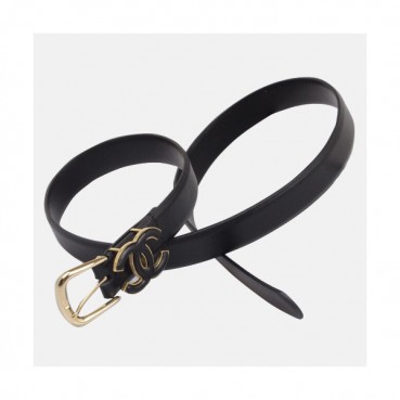 Chanel 2019 Ladies Leather Belt - 샤넬 2019 여성용 레더 벨트 CHABT0020.Size(2.5cm).블랙