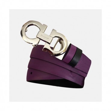 Salvatore Ferragamo 2019 Ladies Reversible Leather Belt - 살바토레 페라가모 2019 여성용 리버시블 레더 벨트 FERB0015.Size(2.5cm).퍼플