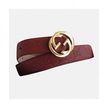 Gucci 2019 Ladies Leather Belt - 구찌 2019 여성용 레더 벨트 GUBT0051.Size(3.5cm).와인