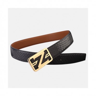 Ermenegildo Zegna 2019 Mens  Leather Belt - 에르메네질도 제냐 2019 남성용 레더 벨트 ZEGBT0003.블랙금장,그레이은장