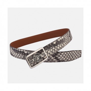 Versace 2019 Mens Leather Belt - 베르사체 2019  남성용 레더 벨트 VERBT0011,블랙금장,그레이은장