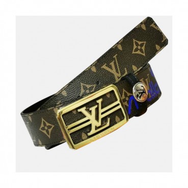 Louis vuitton 2019 Mens Leather Belt - 루이비통 2019 남성용 레더 벨트 LOUBT0046.Size(4.0cm).브라운