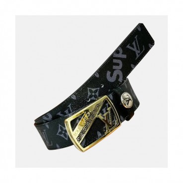 Louis vuitton 2019 Mens Leather Belt - 루이비통 2019 남성용 레더 벨트 LOUBT0045.Size(4.0cm).블랙