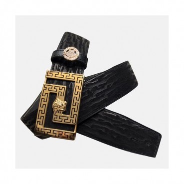 Versace 2019 Mens Rhinoceros Leather Belt - 베르사체 2019  남성용 코뿔소 레더 벨트 VERBT0009.블랙