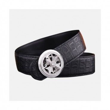 Chrome Hearts 2019 Mens Reversible Leather Belt - 크롬하츠 2019 남성용 리버시블 레더 벨트 CHRBT0002.Size(3.8cm).블랙금장,블랙은장