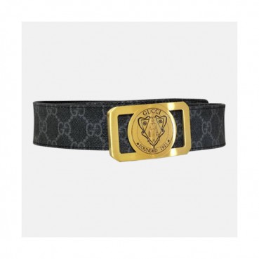 Gucci 2019 Mens PVC & Leather Belt - 구찌 2019 남성용 PVC&레더 벨트 GUBT0039,Size(4.0cm).블랙금장,블랙은장