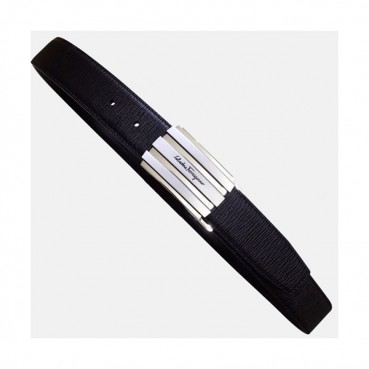 Salvatore Ferragamo 2019 Mens Leather Belt - 살바토레 페라가모 남성용 레더 벨트 FERBT0012.Size(3.4cm).블랙은장,블랙금장