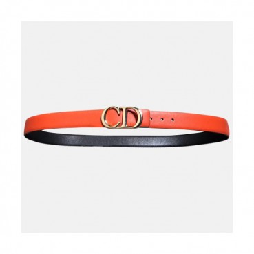 Christian Dior 2019 Ladies Leather Belt - 크리스챤 디올 2019 여성용 레더 벨트 DIOBT0006,Size(2.5CM).오렌지레드