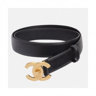 Chanel 2019 Ladies Leather Belt - 샤넬 2019 여성용 레더 벨트 CHABT0019.Size(3.0cm).블랙