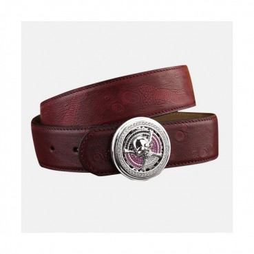Alexander McQueen 2019 Mens Leather Belt - 알렉산더 맥퀸 2019 남성용 레더 벨트,MQBT0007,Size(3.8cm).와인은장,와인금장