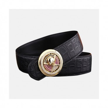 Alexander McQueen 2019 Mens Leather Belt - 알렉산더 맥퀸 2019 남성용 레더 벨트,MQBT0002,Size(3.8cm).블랙은장,블랙금장