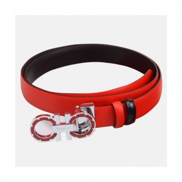 Salvatore Ferragamo 2019 Ladies Reversible Leather Belt - 살바토레 페라가모 2019 여성용 리버시블 레더 벨트 FERB0011.Size(2.5cm).레드