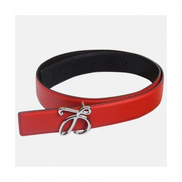 Loewe 2019 Ladies Reversible Leather Bellt - 로에베 2019 여성용 리버시블 레더 벨트 LOEBT0003.Size(3.2cm).레드