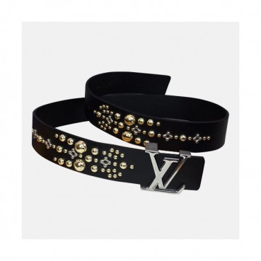 Louis vuitton 2019 Ladies Leather Belt - 루이비통 2019 여성용 레더 벨트 LOUBT0038.Size(3.5cm).블랙
