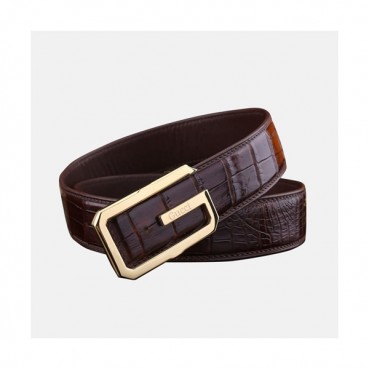 Gucci 2019 Mens Crocodile Leather Belt - 구찌 2019 남성용 크로커다일 레더 벨트 GUBT0036.블랙은장,브라운금장
