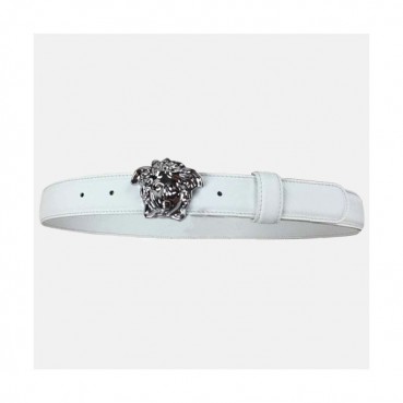 Versace 2019 Ladies Leather Belt - 베르사체 2019 여성용 레더 벨트 VERBT0006.Size(3.0cm).화이트금장,화이트은장
