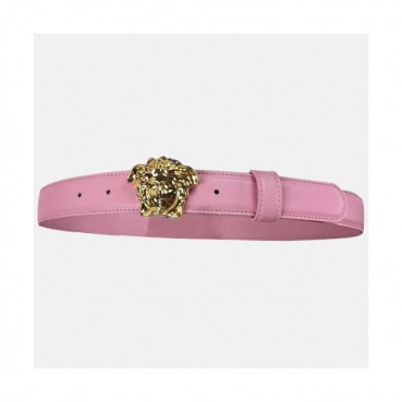 Versace 2019 Ladies Leather Belt - 베르사체 2019 여성용 레더 벨트 VERBT0005.Size(3.0cm).핑크금장,핑크은장