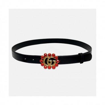 Gucci 2019 Ladies Leather Belt - 구찌 2019 여성용 레더 벨트 GUBT0028.Size(2.5cm).블랙