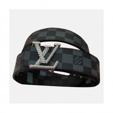 Louis vuitton 2019 Mens Reversible Canvas & Leather Belt - 루이비통 2019 남성용  리버시블 캔버스 & 레더 벨트 LOUBT0037.Size(4.0cm).블랙+그레이