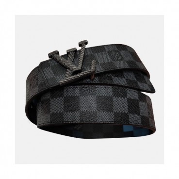 Louis vuitton 2019 Mens Reversible Canvas & Leather Belt - 루이비통 2019 남성용  리버시블 캔버스 & 레더 벨트 LOUBT0034.Size(4.0cm).블랙+블루
